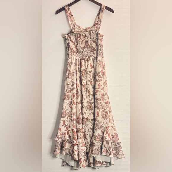 Grace Karin Floral Tiered Maxi Dress in Cream and Brown Size Small - Picture 5 of 15